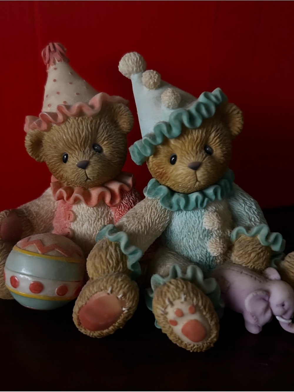 Cherished Teddies Palmer and Charlene clowns